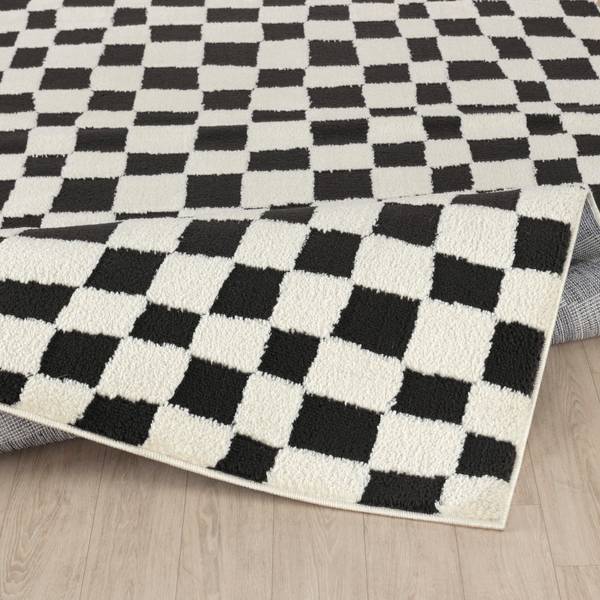 Laagpolig Vloerkleed GIJON zwart - 160 x 213 cm