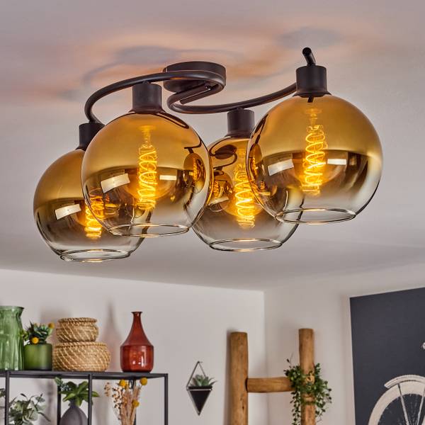Deckenleuchte Cesaro Gold - Metall - 42 x 27 x 66 cm