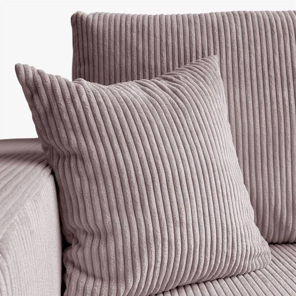 Ecksofa PRESTIGE XL mit Schlaffunktion Pink - Polyester - 277 x 83 x 143 cm