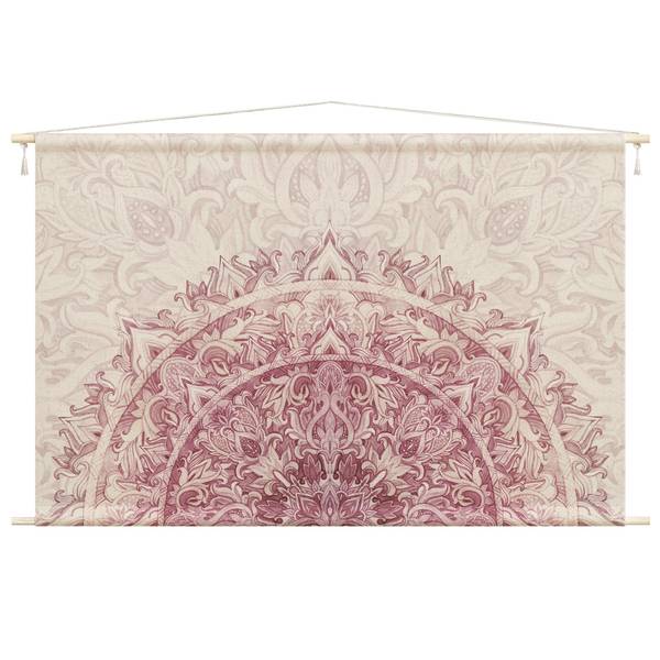 Wandteppich Mandala Ornament halbkreis 110 x 73 cm