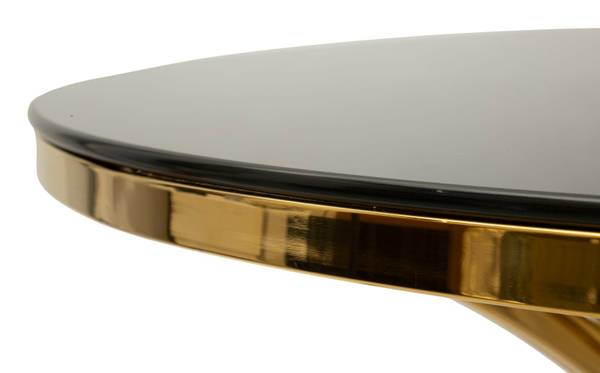 Esstisch Shanty Gold - Metall - 100 x 80 x 100 cm