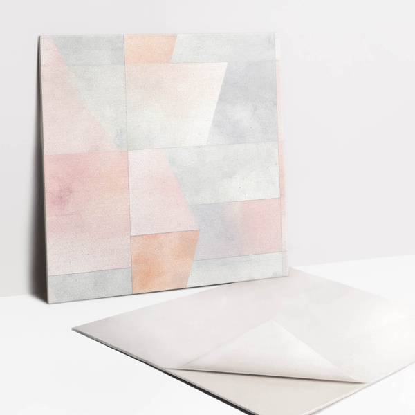 Zelfklevende Tegels Petra set van 9 beige - polyester-PVC - 30 x 30 x 1 cm