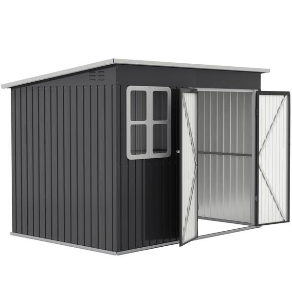 Gerätehaus 226V00CG Grau - Metall - 260 x 190 x 177 cm