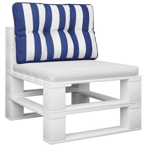 Palettenkissen 3005776-4 Blau - Weiß - Polyester - 40 x 12 x 60 cm