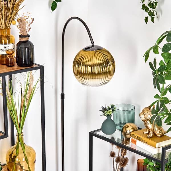 Stehlampe Cesaro Gold - Metall - 30 x 140 x 52 cm
