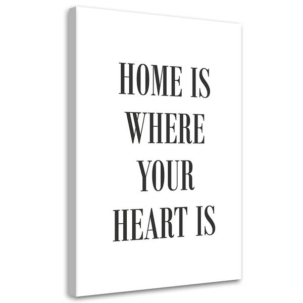 Wandbild zitat „zuhause ist, wo dein 40 x 60 cm