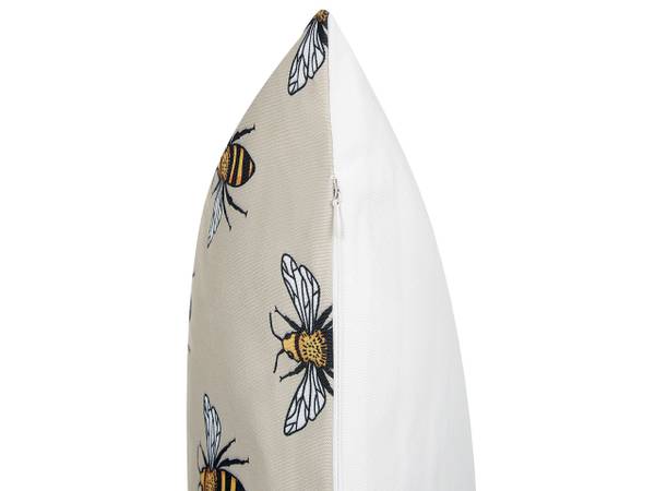 Set van 2 tuinkussens CANNETO beige - zwart - geel - textiel - 40 x 10 x 60 cm