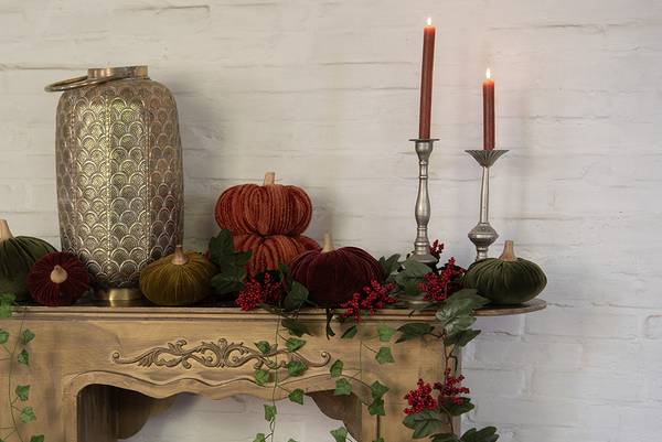 Dekoration Kürbis Deco&Waylon Rot - Kunststoff - 12 x 10 x 12 cm