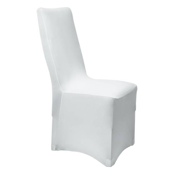 Bankett Stuhlhusse Leona Stretch Weiß