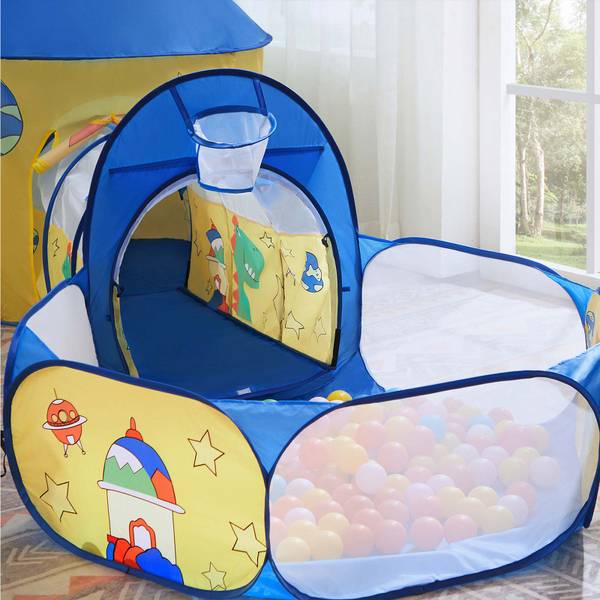 Spielzelt für Kinder Nānded Blau - Textil - 110 x 36 x 115 cm