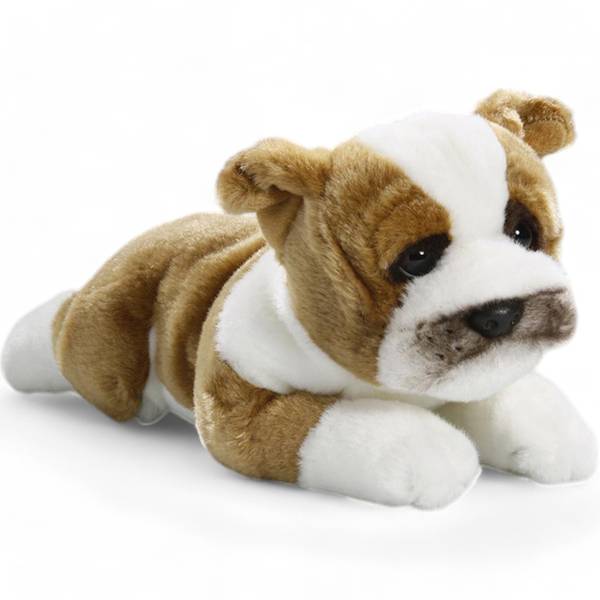 Kuscheltier französische Bulldogge Braun - Kunstfell - 11 x 12 x 30 cm