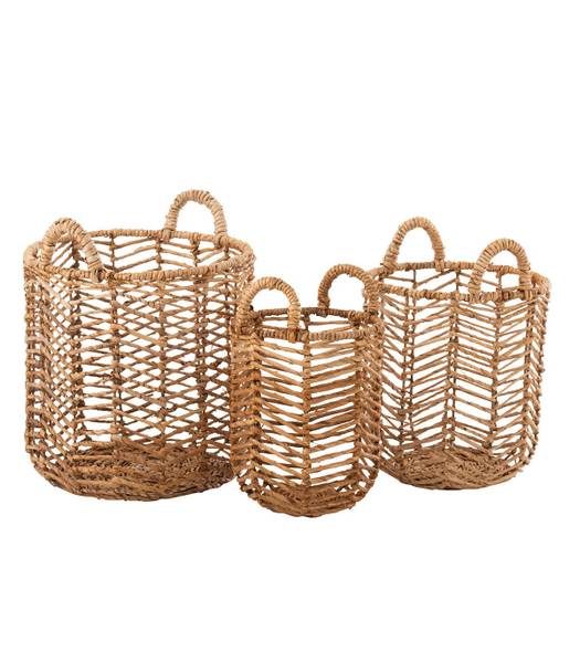 Körbe Joska 3er-set Braun - Birke - Buche - Kirsche - Douglasie - 46 x 56 x 47 cm