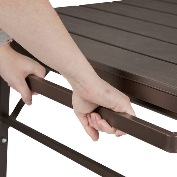 Table de jardin extensible 8 personnes Marron