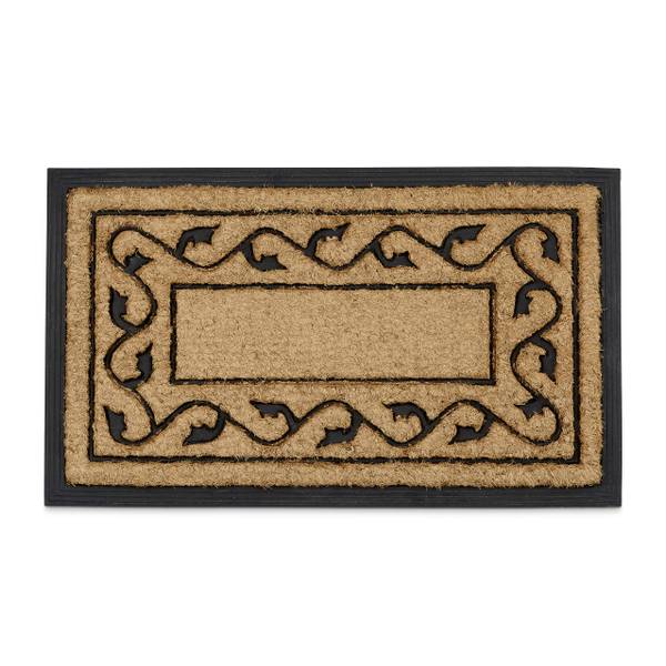 Fußmatte Kokos Schwarz - Braun - Naturfaser - Kunststoff - 75 x 2 x 45 cm