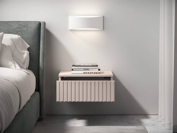Nachttisch Caletto Grau - Melamin - 45 x 18 x 34 cm