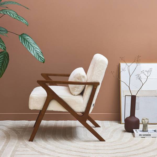 Sessel Weiß - Textil - 75 x 81 x 70 cm