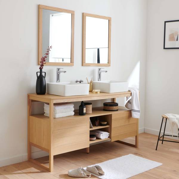 Badmöbel-Set ATOLL 5-teilig Braun - Holzwerkstoff - 140 x 78 x 50 cm