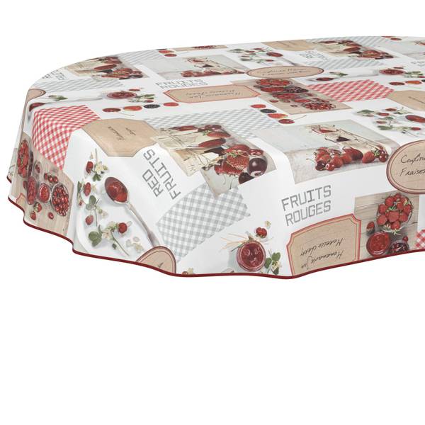 Wachstuchtischdecke Sommer mit SAUM Tiefe: 240 cm