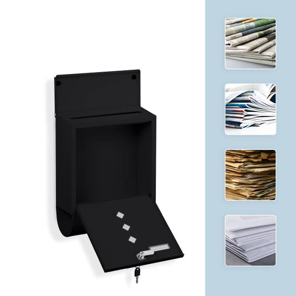 Boite aux lettres spacieuse Noir