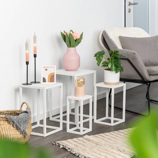 Blumenhocker 61067 (4er-Set) Weiß