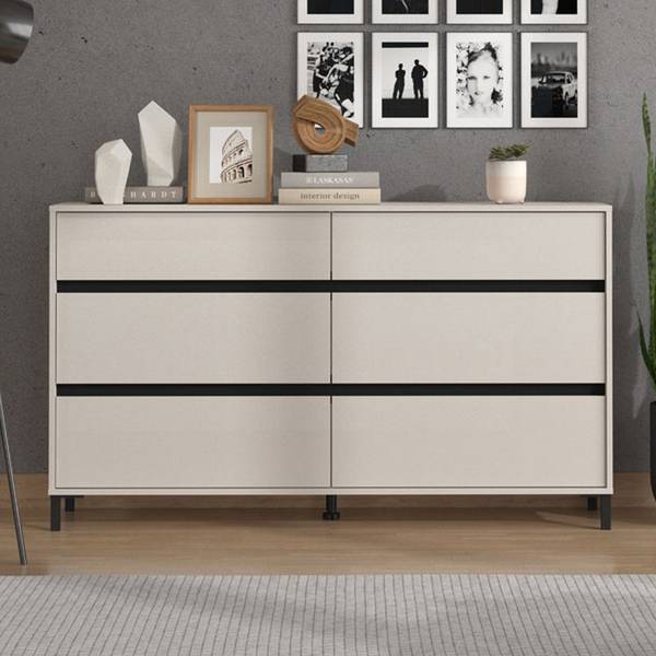 Kommode Mapelloo Beige - Holzwerkstoff - 40 x 90 x 157 cm