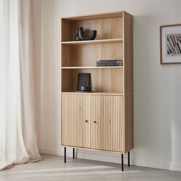 Bücherregal Braga Beige - Holz teilmassiv - 80 x 170 x 29 cm