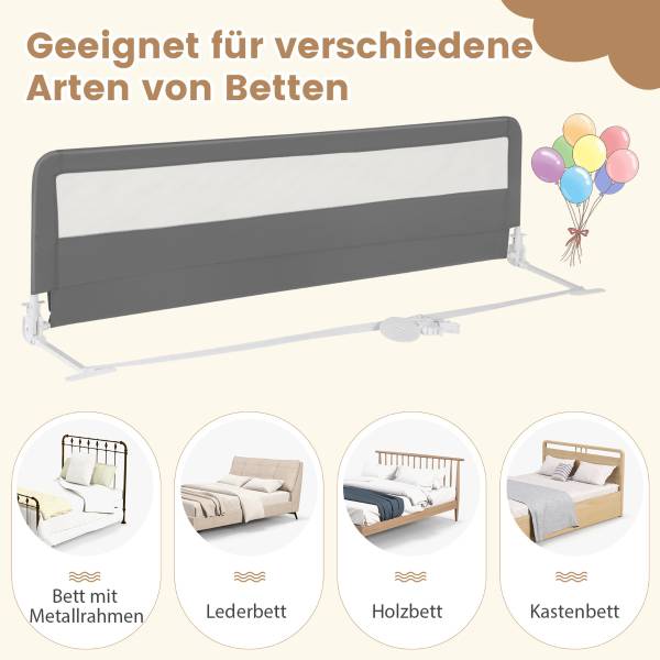Bettgitter 37958061 Grau - Metall - 1 x 1 x 1 cm