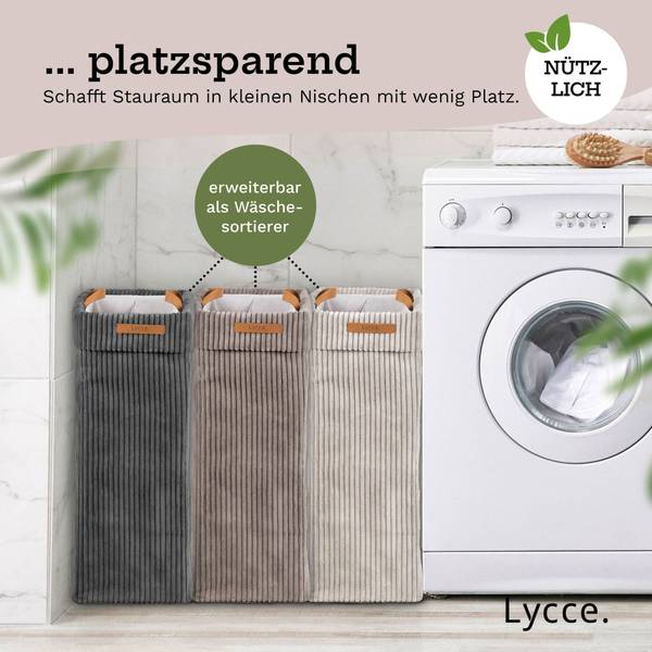 Nischenwäschekorb Schiefer Dunkelgrau