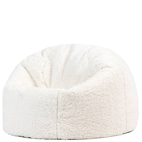 Kindersitzsack Kingston Weiß - Fleece - 80 x 45 x 80 cm