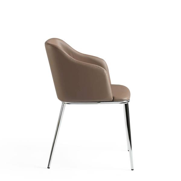 Stuhl 4022 Braun - Strukturstoff - Kunstleder - Kunstharz - 51 x 79 x 56 cm