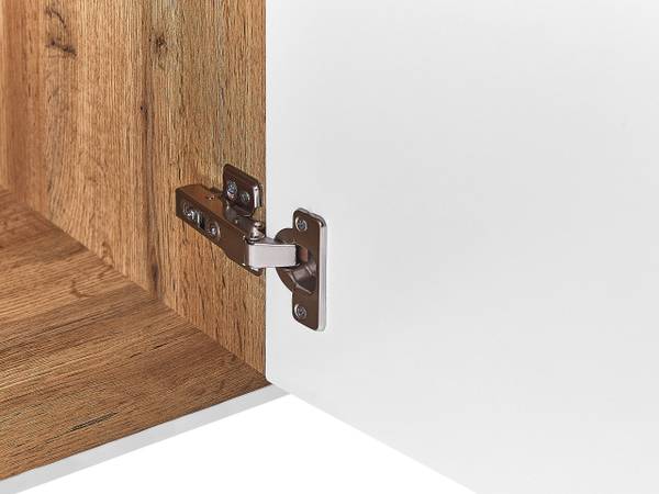 Schreibtisch GORAN Braun - Weiß - Holzwerkstoff - 120 x 77 x 42 cm