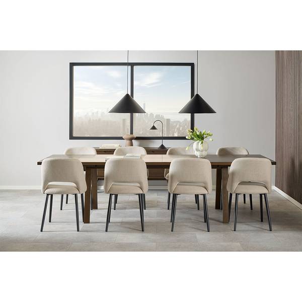 Rallonge de table A-Line Lot de 2 Gris - Bois manufacturé - 43 x 4 x 95 cm
