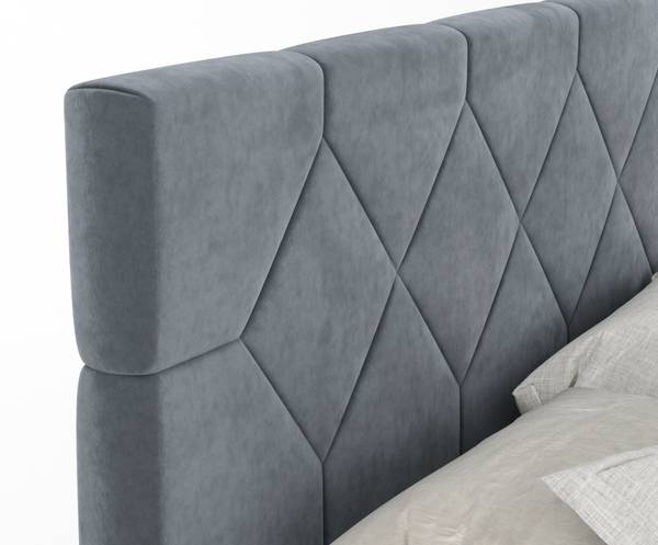 Lit à sommier Toma Gris - Largeur de la surface de couchage : 140 cm