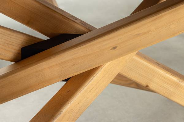 Esstisch WOOD SCULPTURE Braun - Massivholz - 240 x 75 x 110 cm