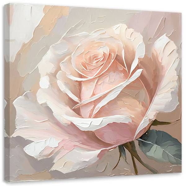Wandbild auf leinwand rose gemalt 30 x 30 cm
