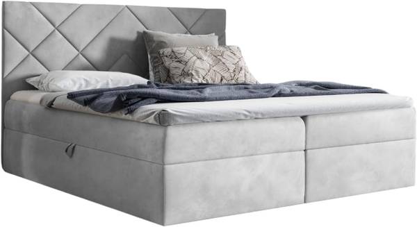 Boxspringbett BOTTEGA H3 Hellgrau