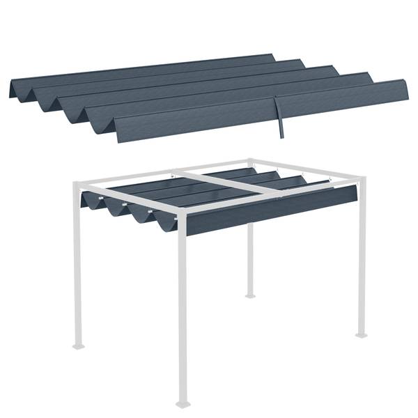 Ersatzdach 84C-466V00CG Grau - Textil - 245 x 23 x 286 cm