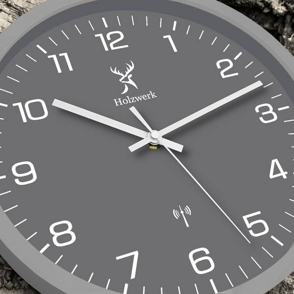 Funk-Wanduhr FRIEDBERG Grau - Weiß