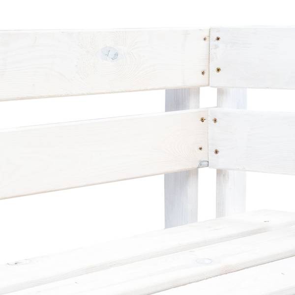 Banc palette 297703 Blanc - Pin - 110 x 55 x 65 cm