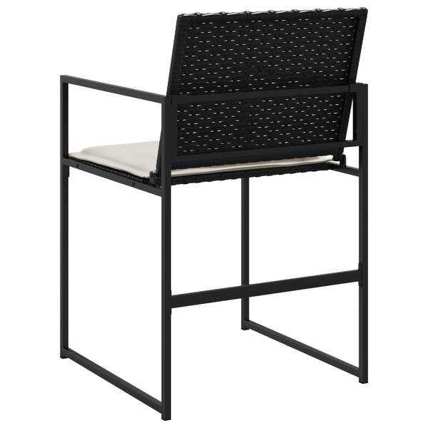 Chaise de jardin 4008581 (lot de 4) Noir - Acier - 50 x 81 x 51 cm