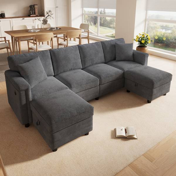 Ecksofa LADECHAN647 Ⅳ Grau
