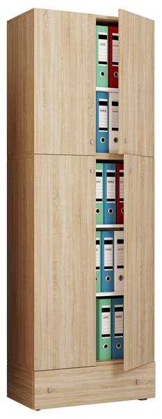 Bureau long Chêne foncé - Imitation chêne de Sonoma