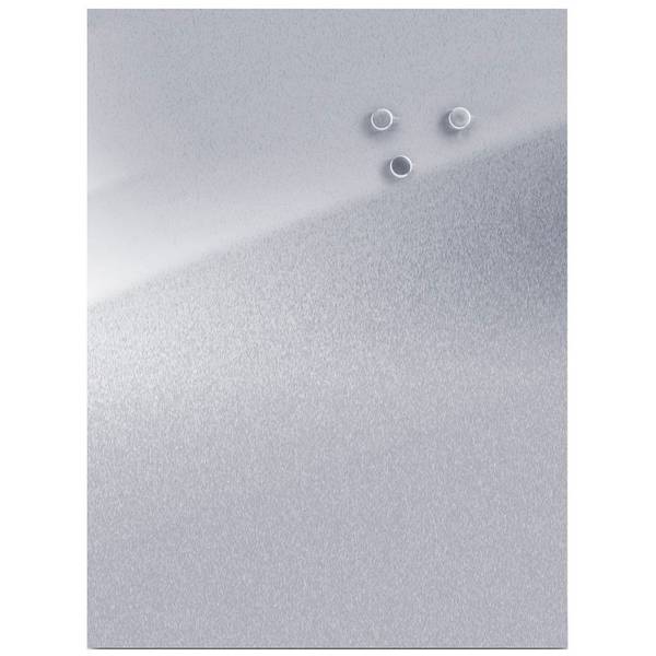Magnettafel Cosmopolis - Silber - Metall - 80 x 1 x 60 cm