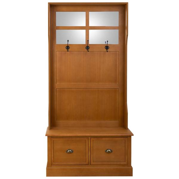Meuble d'entrée Ren Marron - Bois manufacturé - 92 x 184 x 40 cm