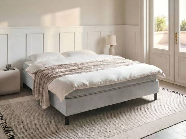 Bett COUNTESS 3-tlg Braun - Grau - Textil - 181 x 53 x 201 cm