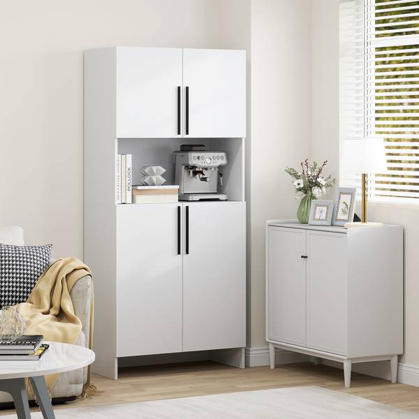 Küchenschrank 83A-230V90WT Weiß - Holzwerkstoff - 40 x 175 x 79 cm