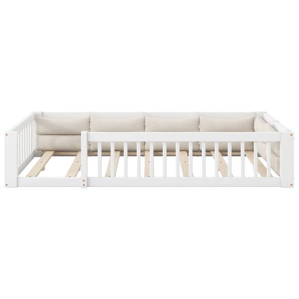 Holzbett K-1763 Weiß - Holzwerkstoff - 95 x 40 x 205 cm