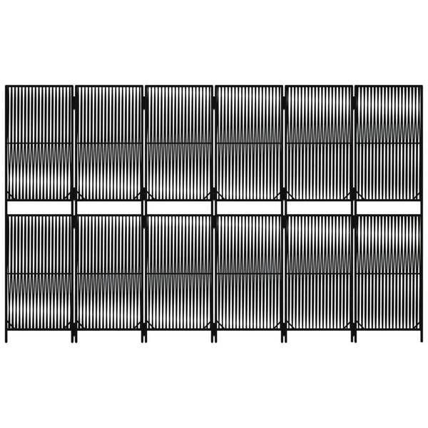 Paravent 6-tlg. XT7388 Schwarz - Metall - 180 x 49 x 294 cm