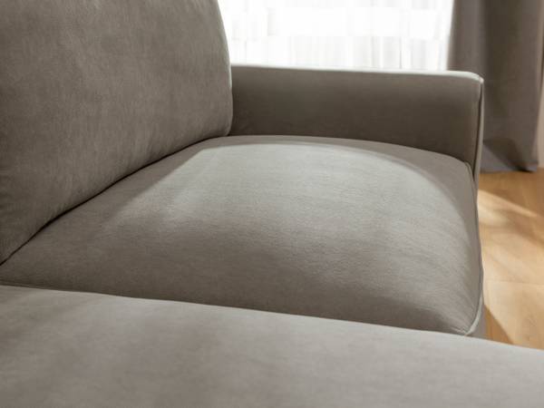 Ecksofa Beliza Grau - Ecke davorstehend links