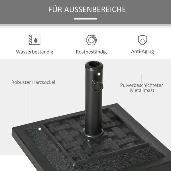 Ständer 84D-229V00BK Schwarz - Metall - 44 x 33 x 44 cm